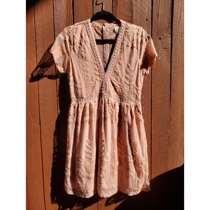 bohemian lace embroidered dress
